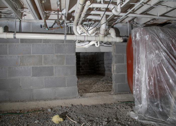 A basement foundation repair in Elkhart
